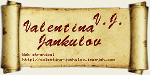 Valentina Jankulov vizit kartica